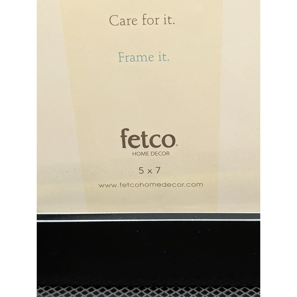 Fetco Home Decor 5 x 7 Picture Frame Black Silver Chrome New Old Stock